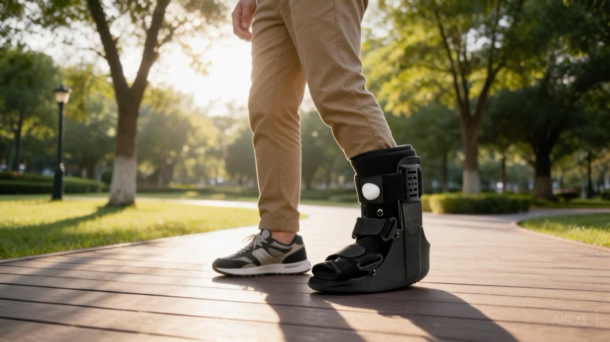 AULEXMED walking boot used during everyday movement