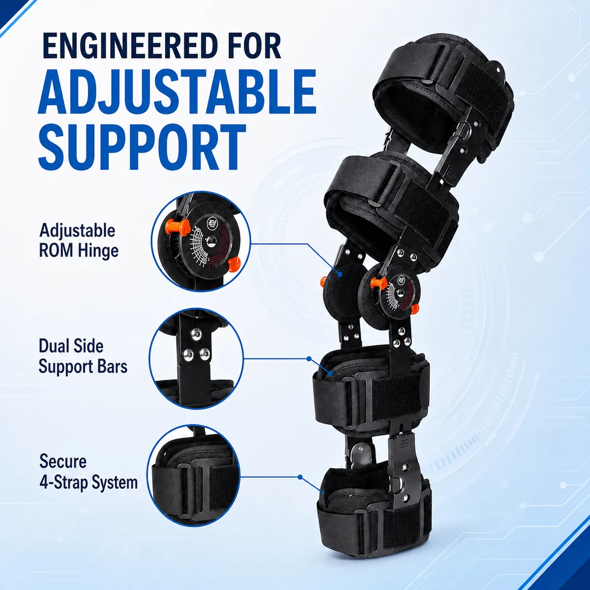 AULEXMED ROM Knee Brace Model 42001 — product detail