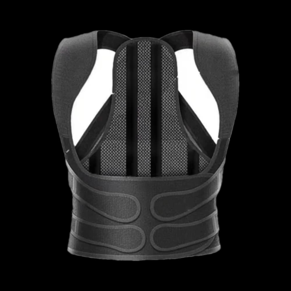 AULEXMED Black Full Back Support Brace Model 70005