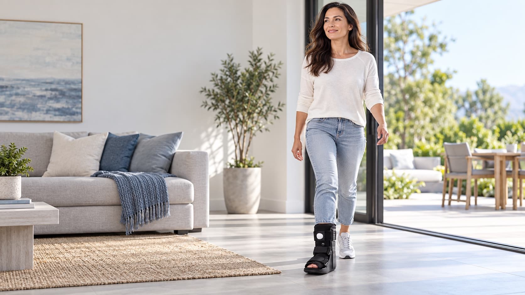 AULEXMED 52036 short walking boot in everyday movement